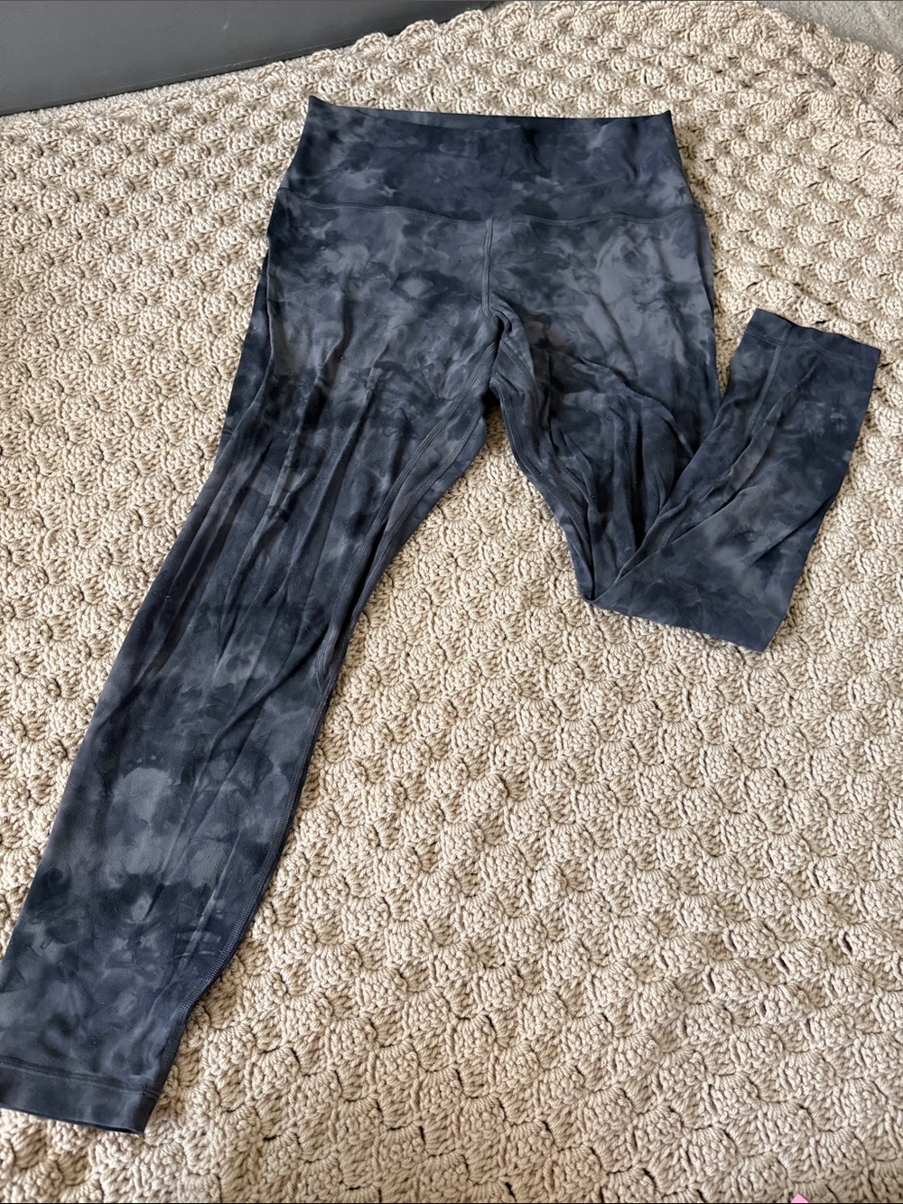 lululemon athletica Black Tie-Dye High-Rise Leggings